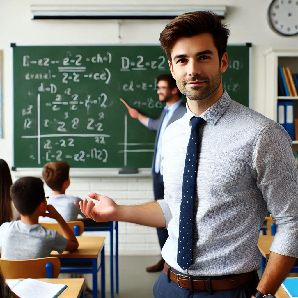A teacher in a class